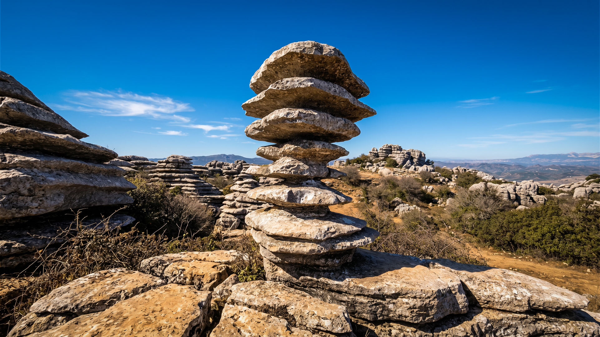 Felsformation im El Torcal – El Tornillo