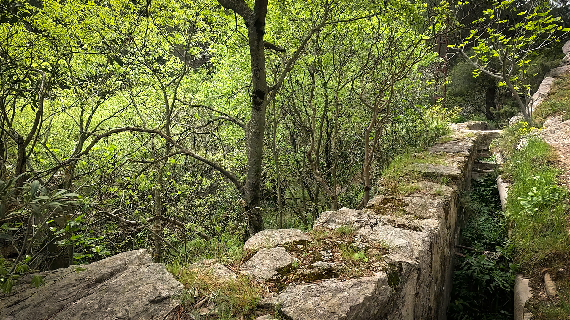 Kanalwanderung am Río Cuadros – das untere Drittel der Route folgt dem historischen Wasserkanal.